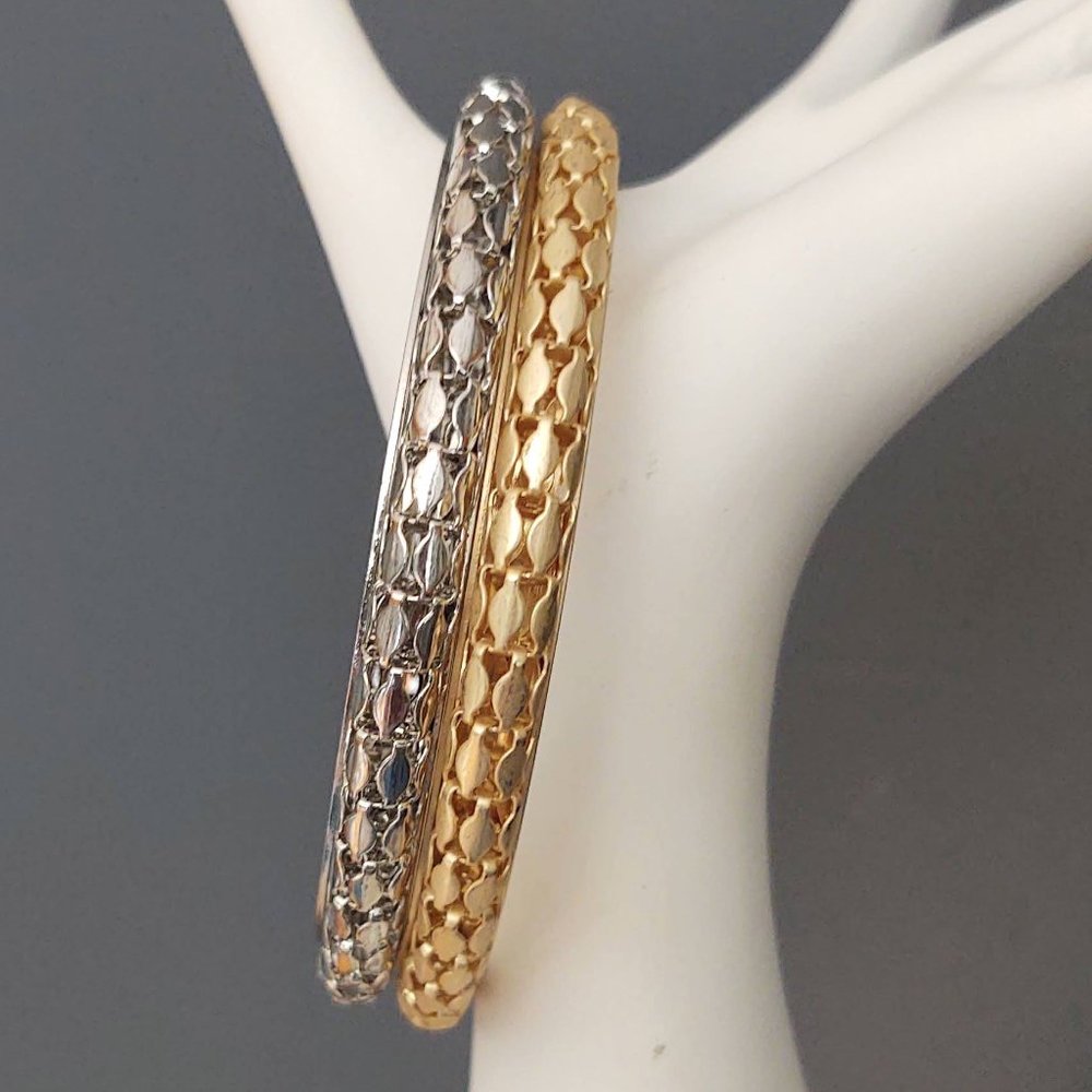 Gold and silver bangles